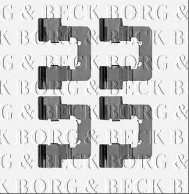 BORG & BECK bbk1257 -  Комплектующие, колодки дискового тормоза